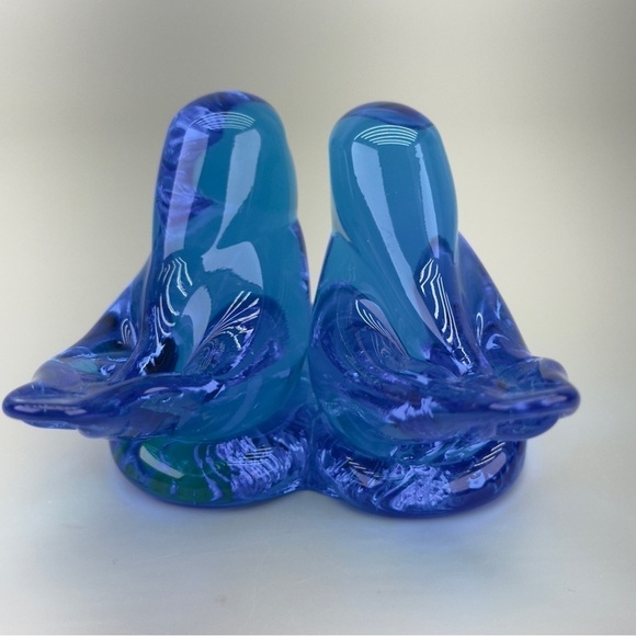 Vintage Handblown ArtGlass Bluebird of Happiness Glass Figurine - Picture 3 of 8